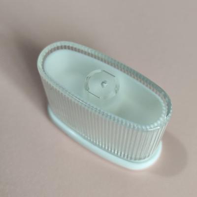 35mm Flat Ribbed Transparent Cap