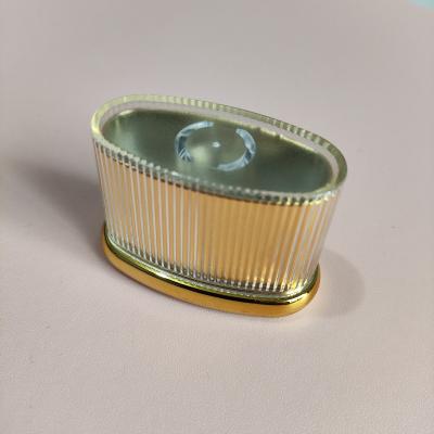 40mm Flat Ribbed Transparent Cap